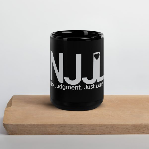 Black Glossy No Judgment. Just Love.® Mug