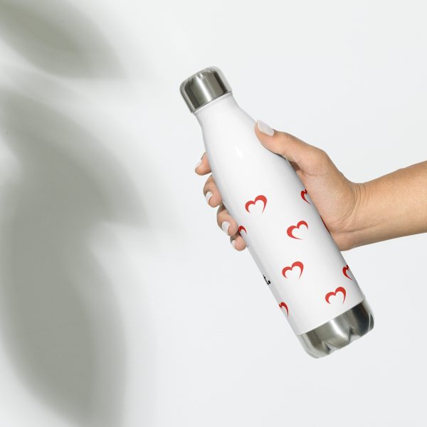 Red No Judgment. Just Love.® Heart Stainless Steel water Bottle - Image 5