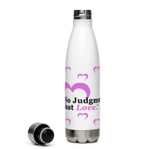 Purple No Judgment. Just Love.® Stainless Steel Water Bottle