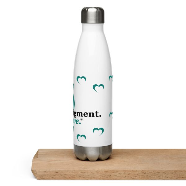 Teal No Judgment. Just Love.® Stainless Steel Water Bottle - Image 3
