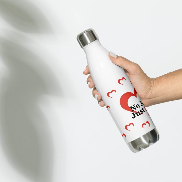 Red No Judgment. Just Love.® Heart Stainless Steel water Bottle - Image 4