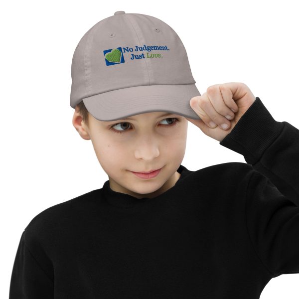 No Judgment. Just Love.® Unisex Youth Baseball Cap - Image 6